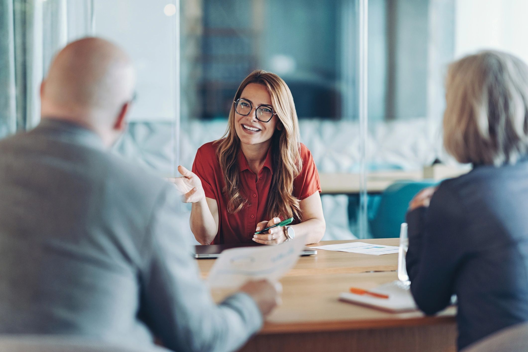 professional financial advisor business meeting